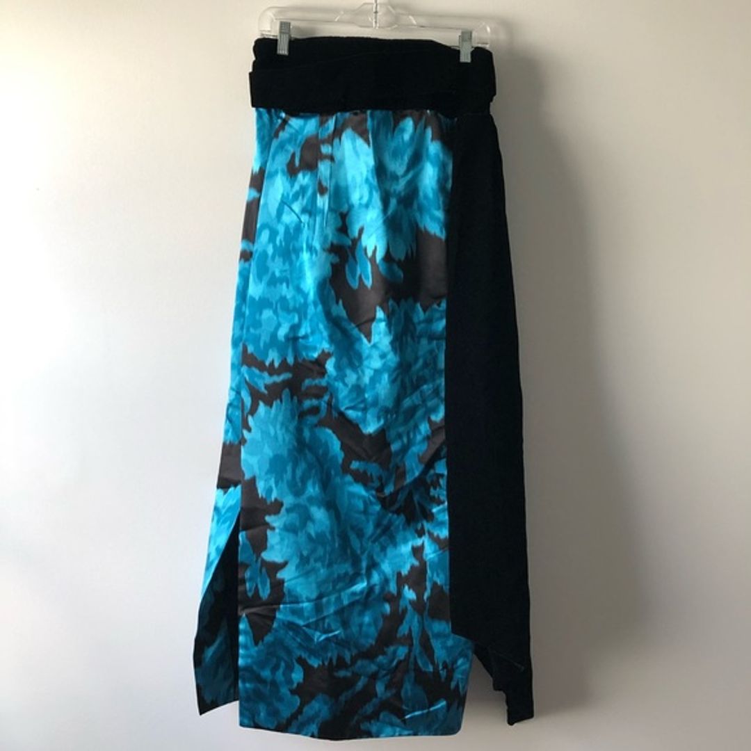 Marc Jacobs blue printed strapless dress