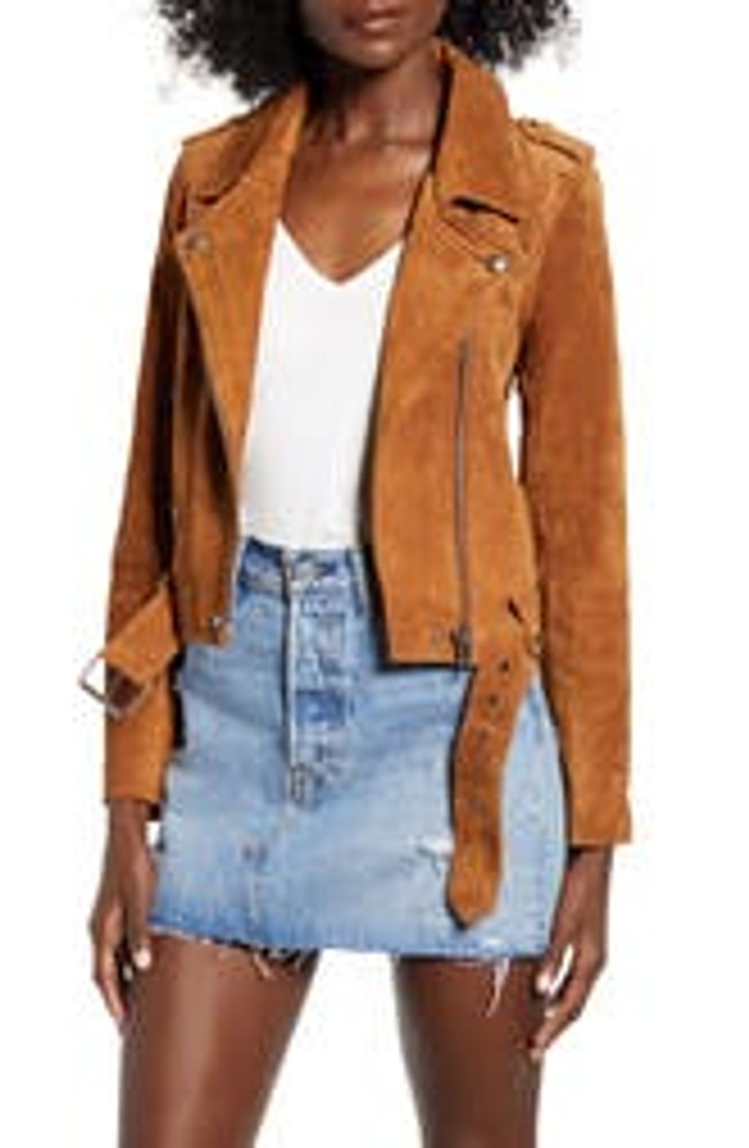 Suede Moto Jacket