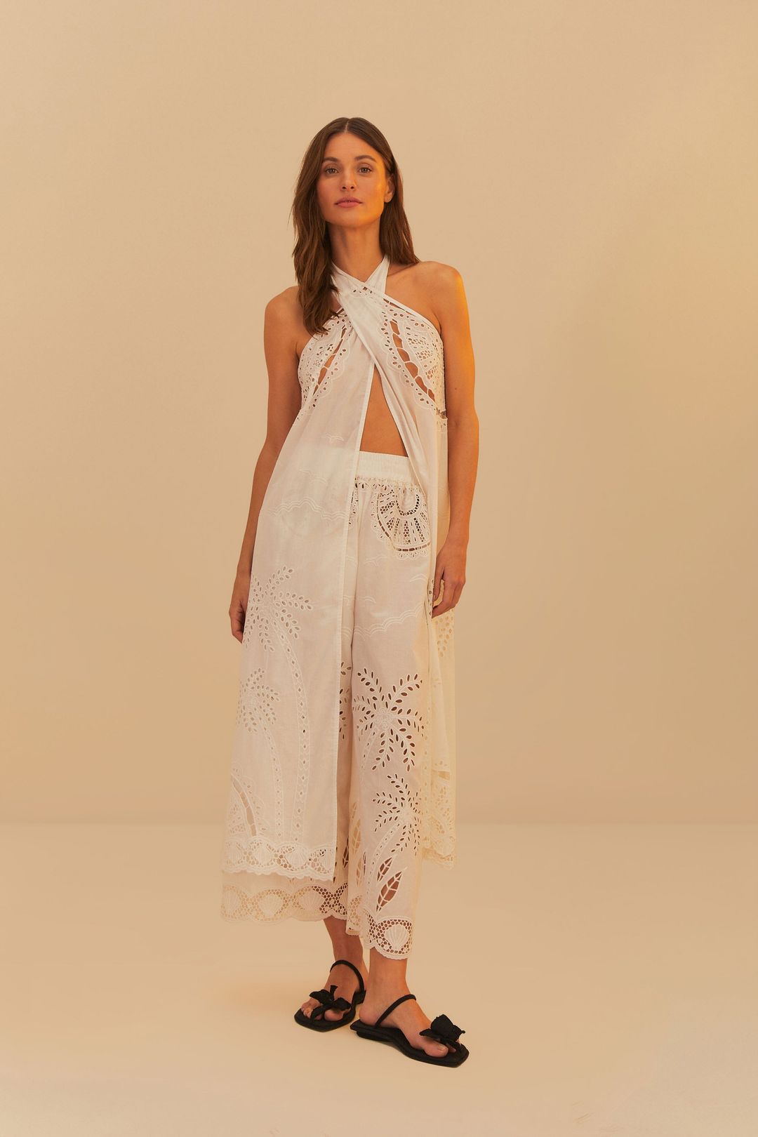 WHITE COCONUT RICHILIEU PANTS