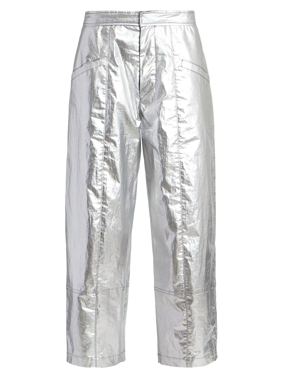 Isabel Marant Aude Metallic Wide-Leg Pants