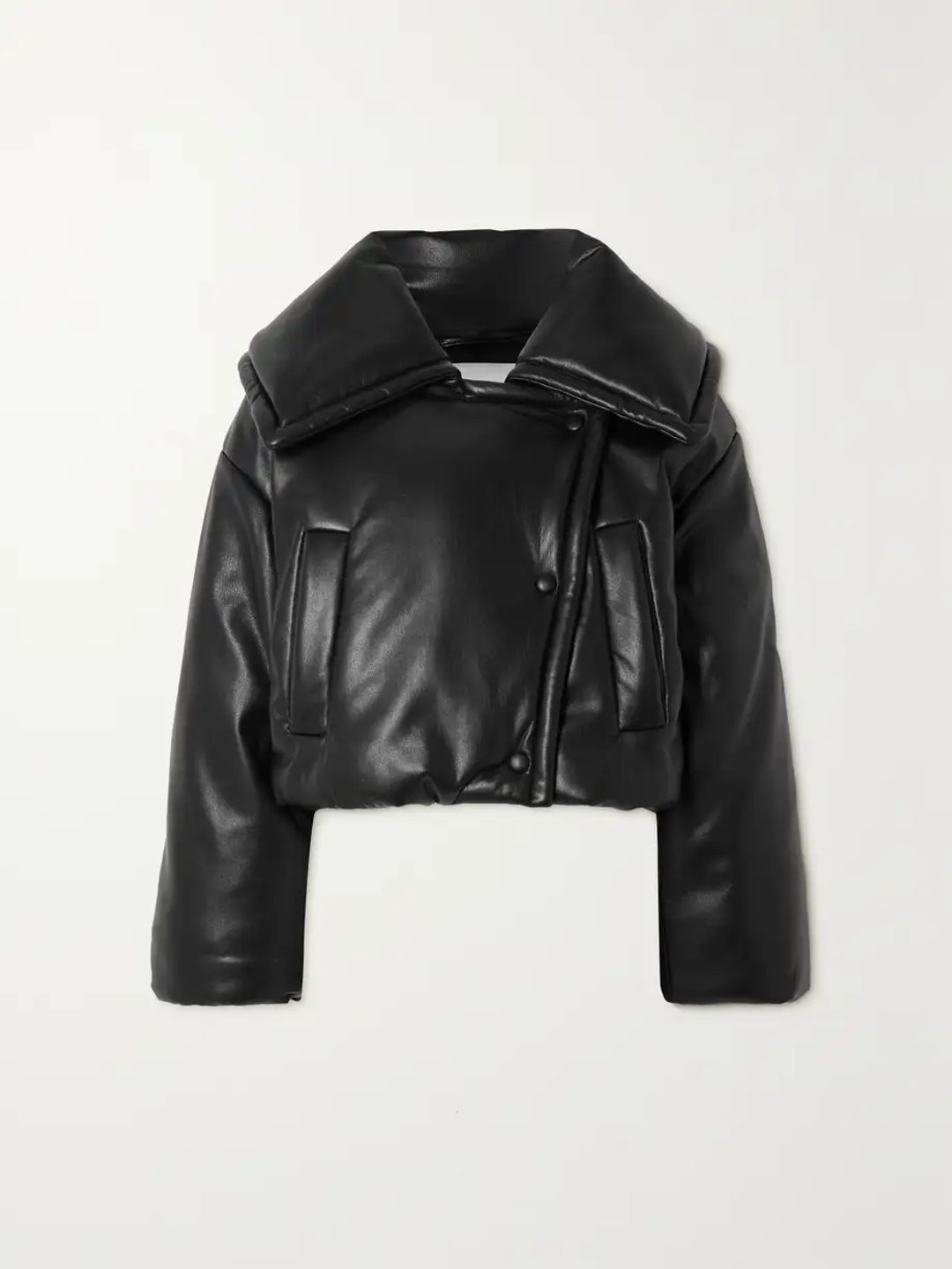 Jamie padded vegan leather jacket