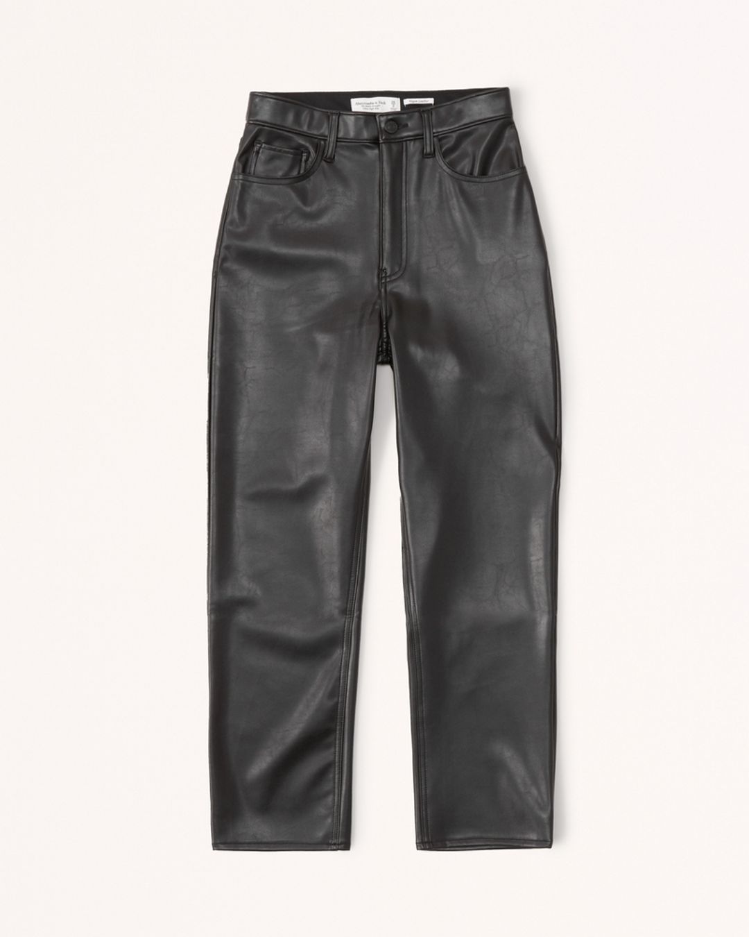 Vegan Leather Ankle Straight Pants #2