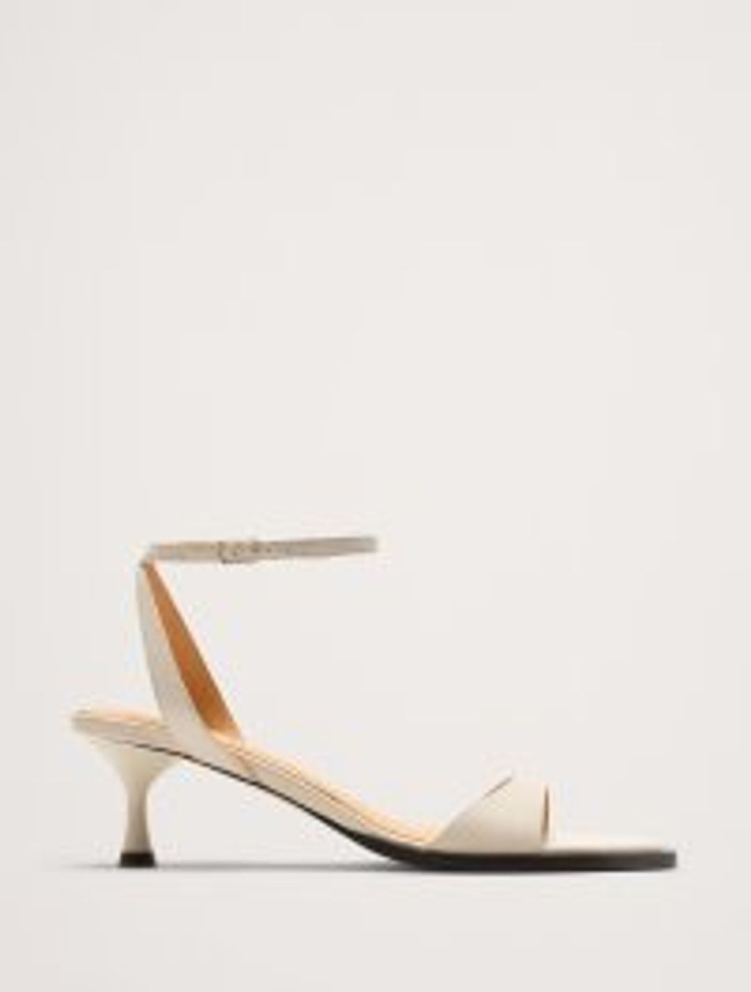 Leather Kitten-Heel Sandal