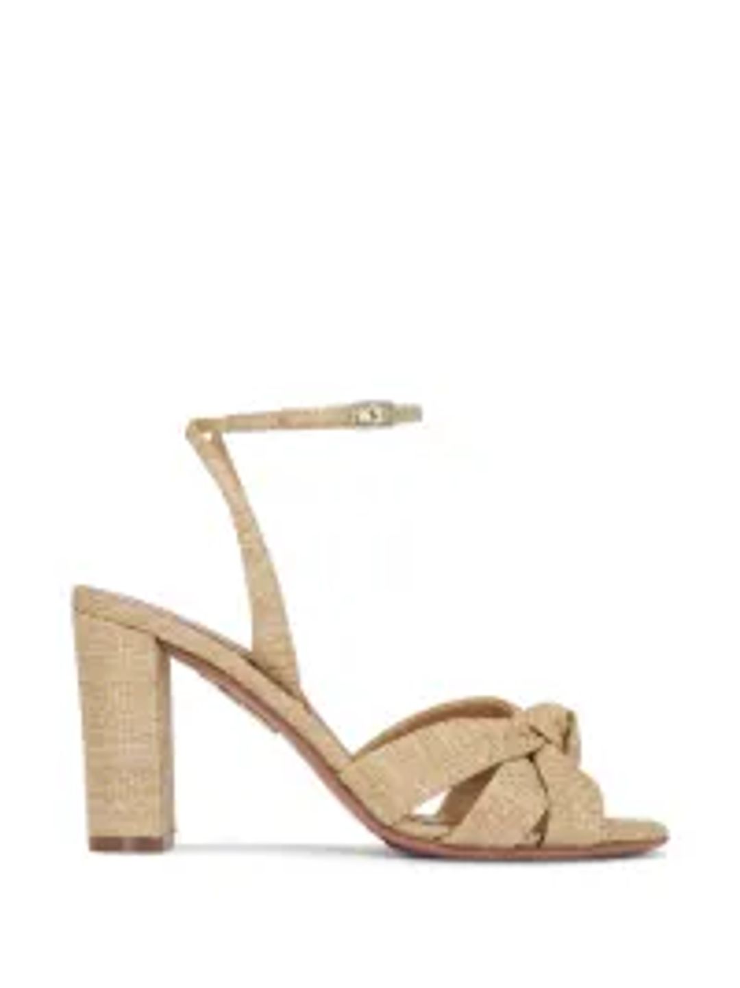 Aquazzuraknot-detail block-heel sandals