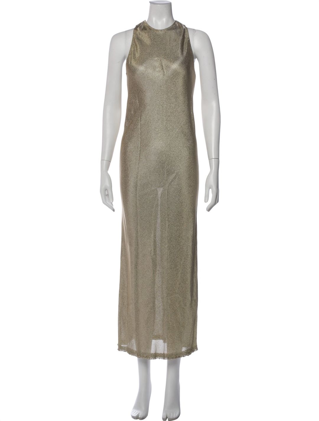 Veronica de Piante Crew Neck Long Dress