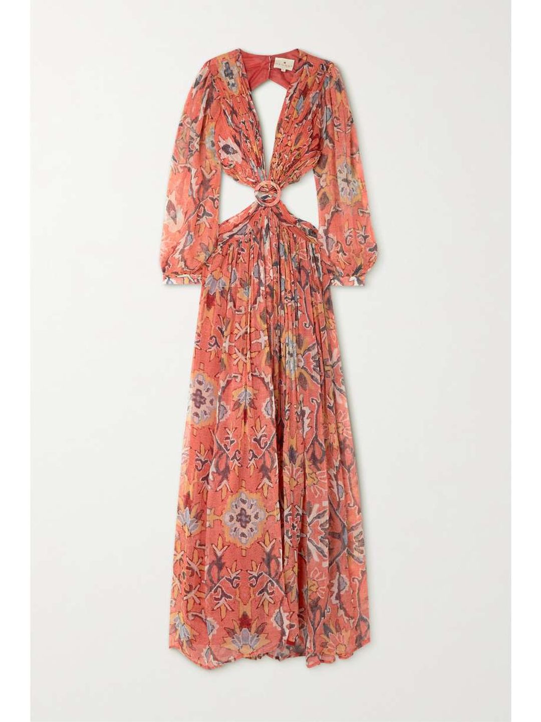 HANNAH ARTWEAR Rio open-back cutout floral-print georgette maxi dress