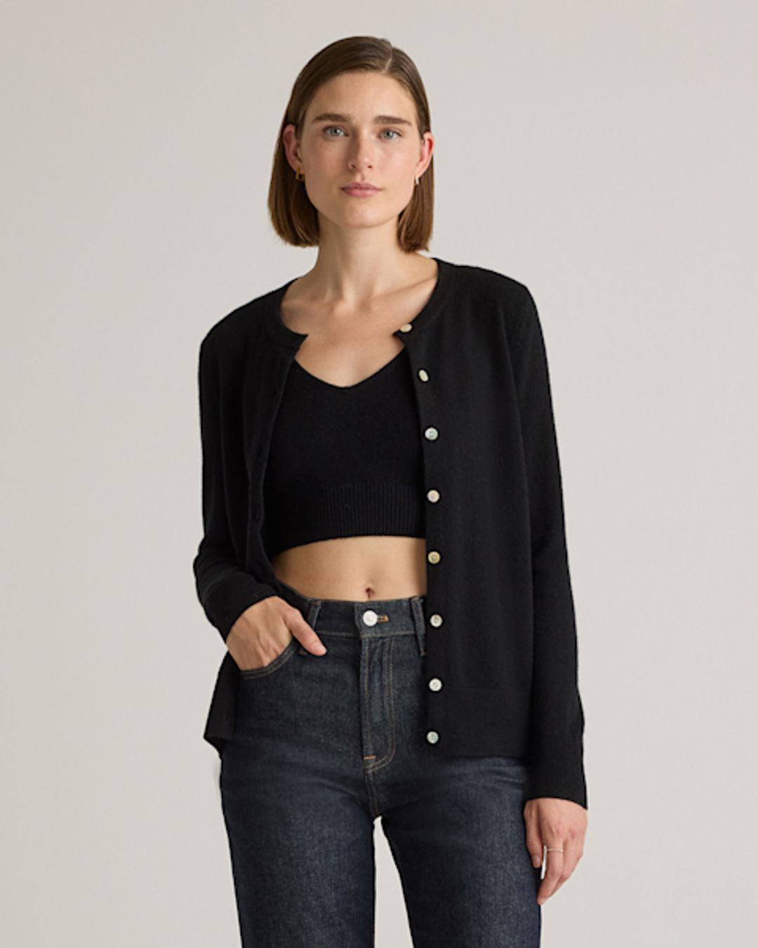 Mongolian Cashmere Cardigan Sweater