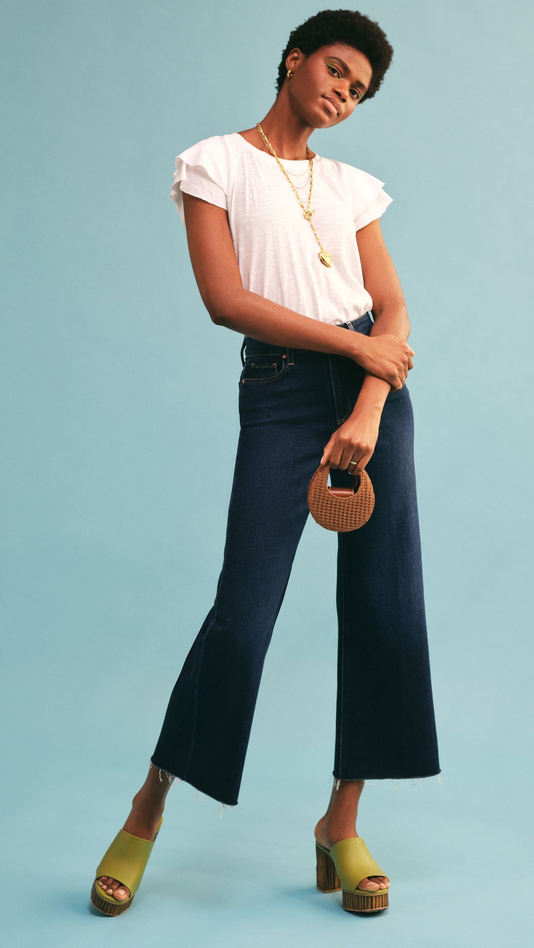 Anessa Jeans with Raw Hem