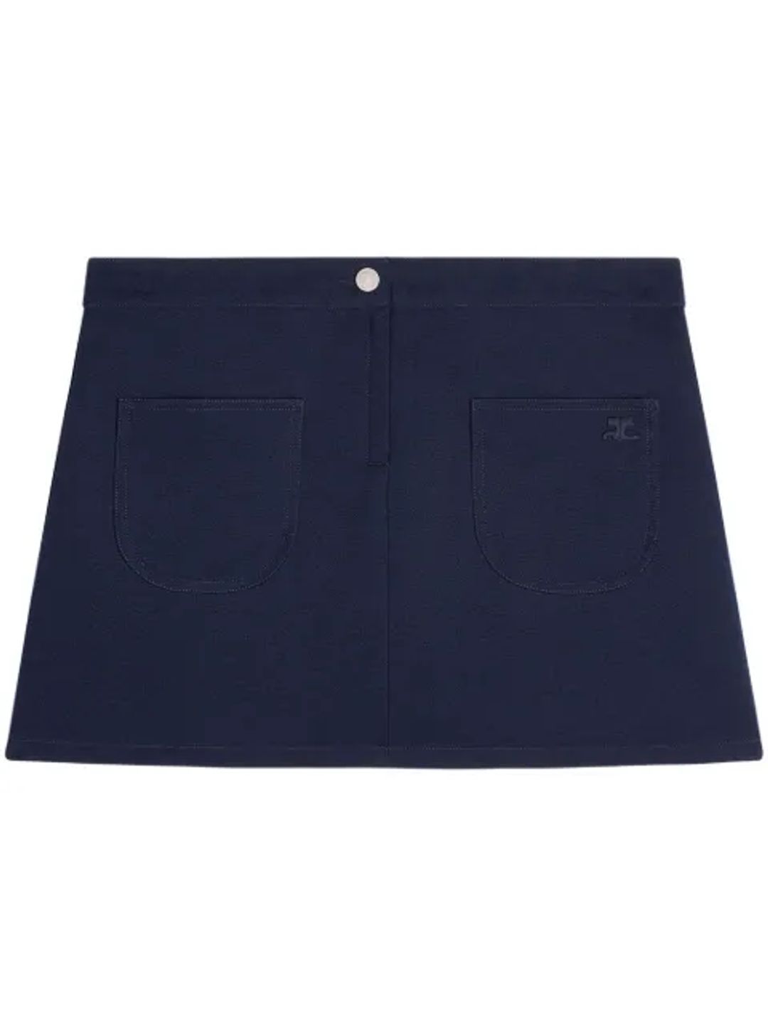 logo-appliqué twill mini skirt