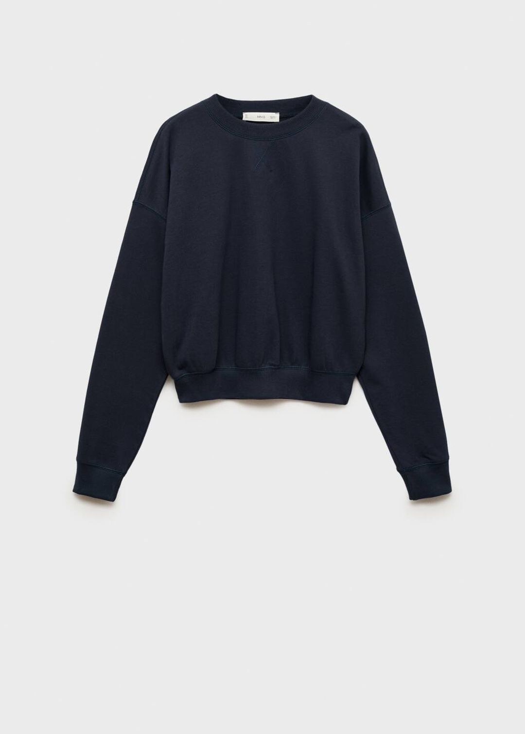 Round-neck cotton sweatshirt