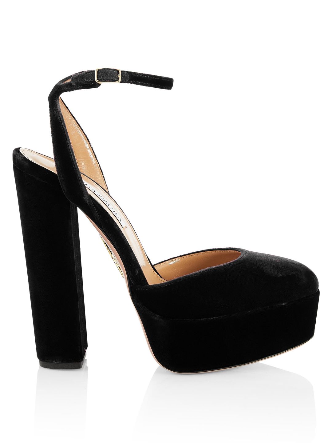 So High Velvet Platform Pumps