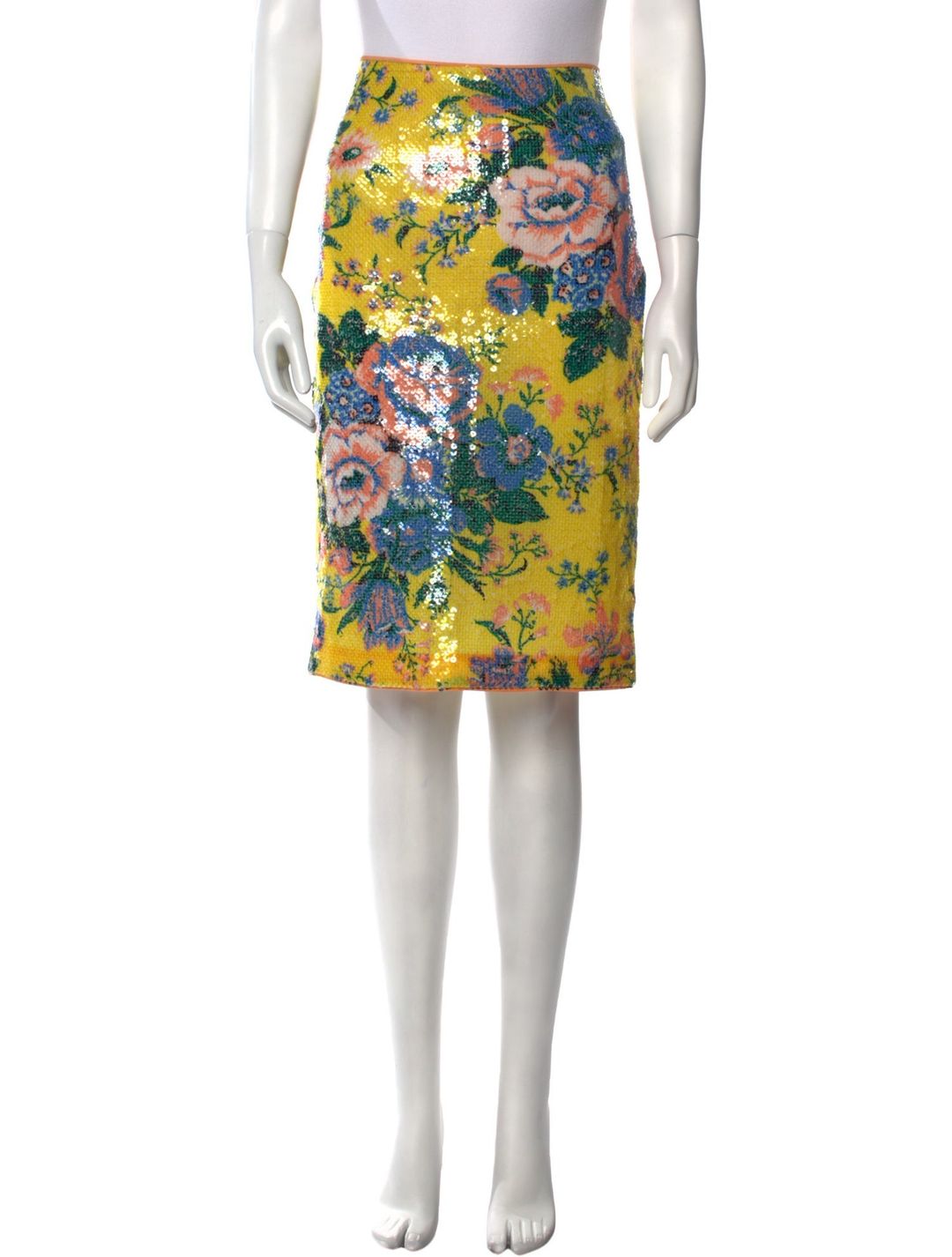 Floral Print Knee-Length Skirt