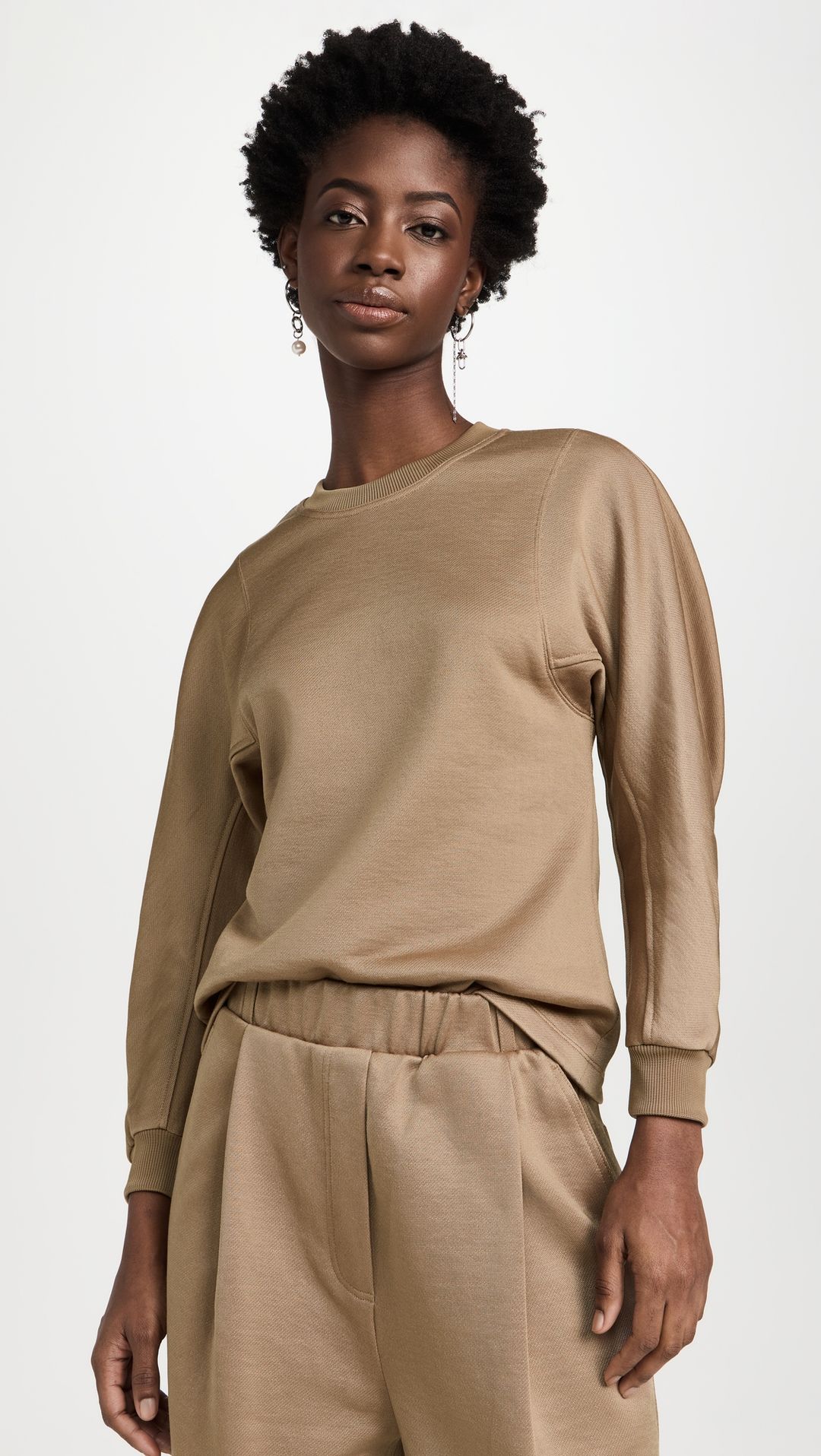 Silk Terry Sculpted Sleeve Slim Sweatshirt #10