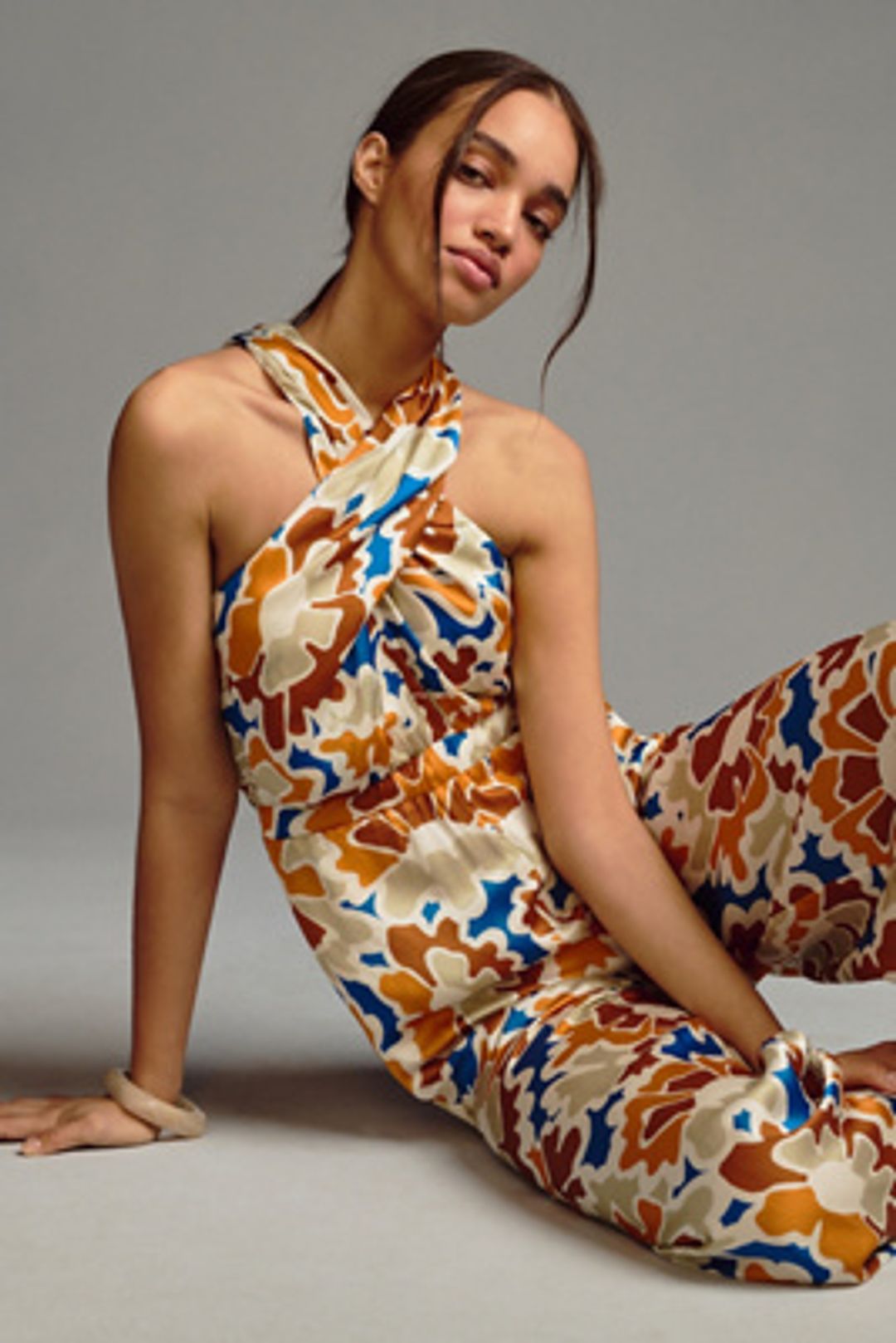 Printed Halter Jumpsuit