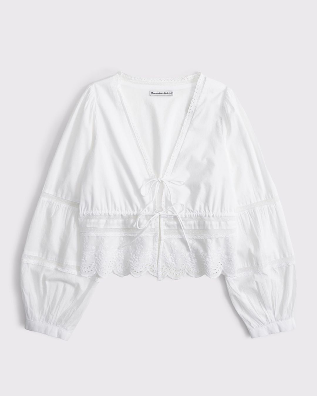 Short-Sleeve Tie-Front Top