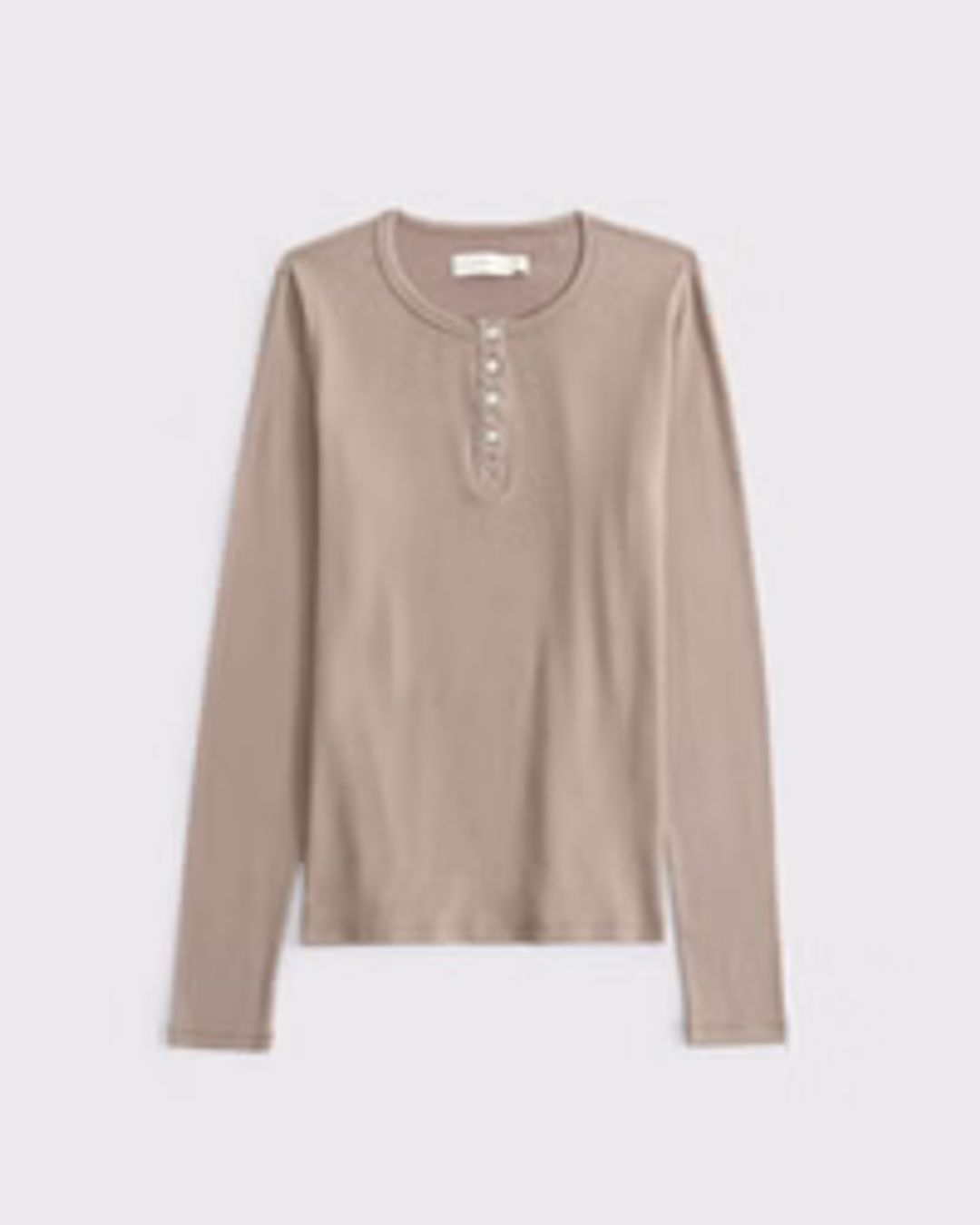 Long-Sleeve Cozy Lounge Knit Tuckable Henley Top