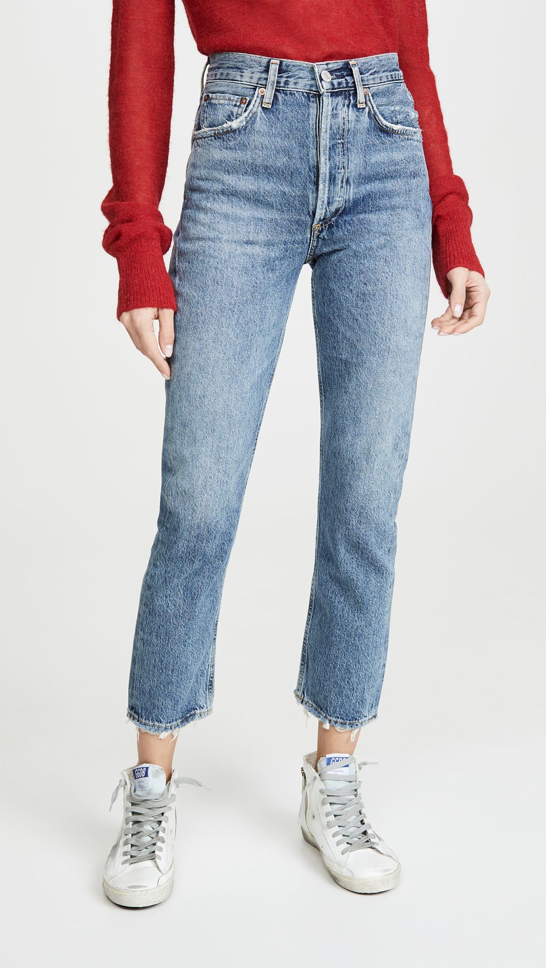 Riley High Rise Straight Crop Jeans #5