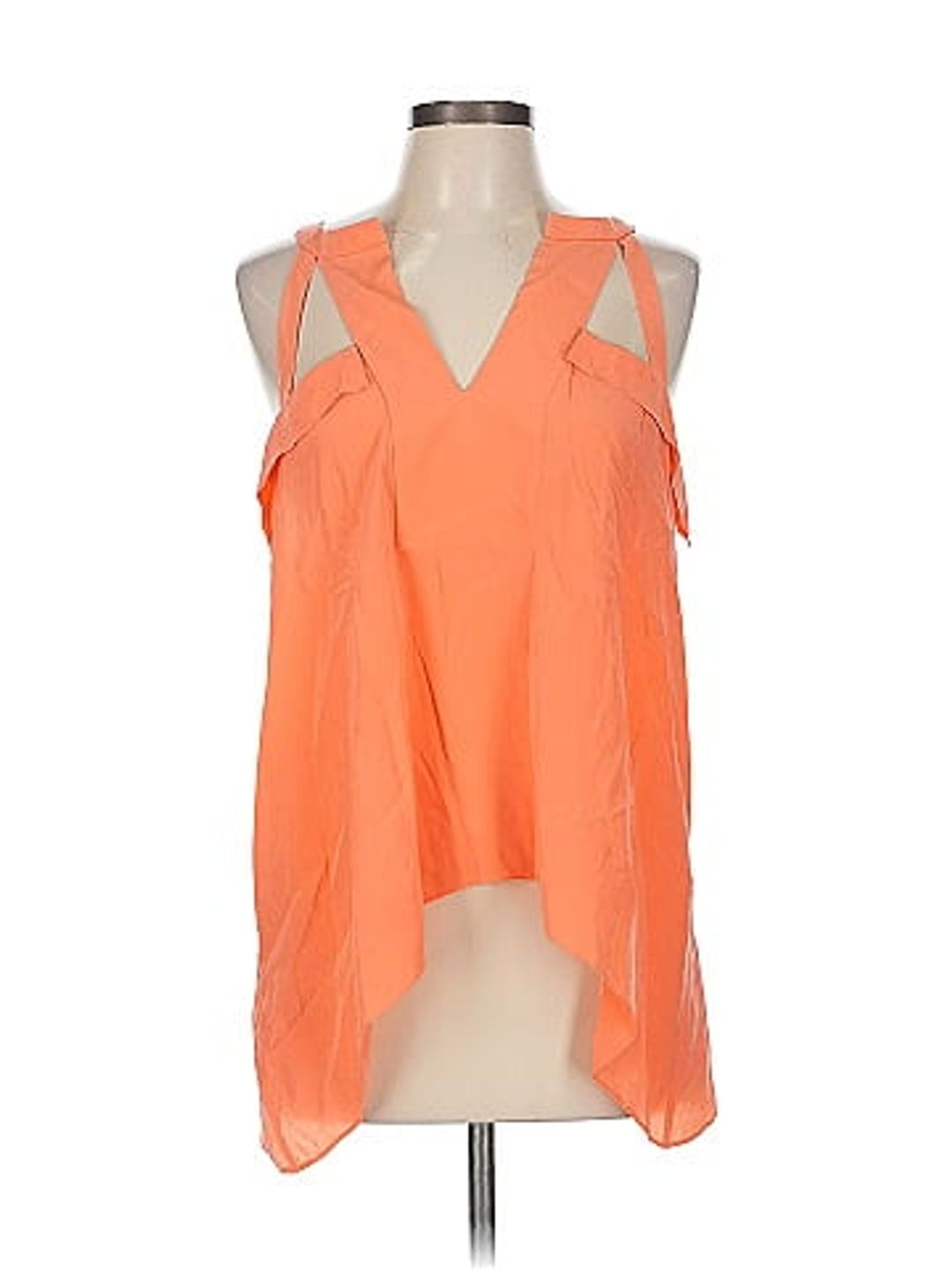 BCBGMAXAZRIA Sleeveless Silk Top