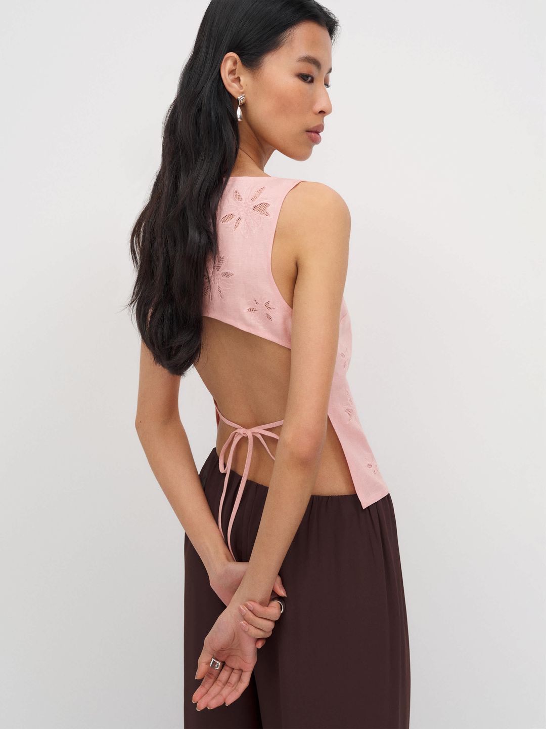 Evelina Linen Top #2