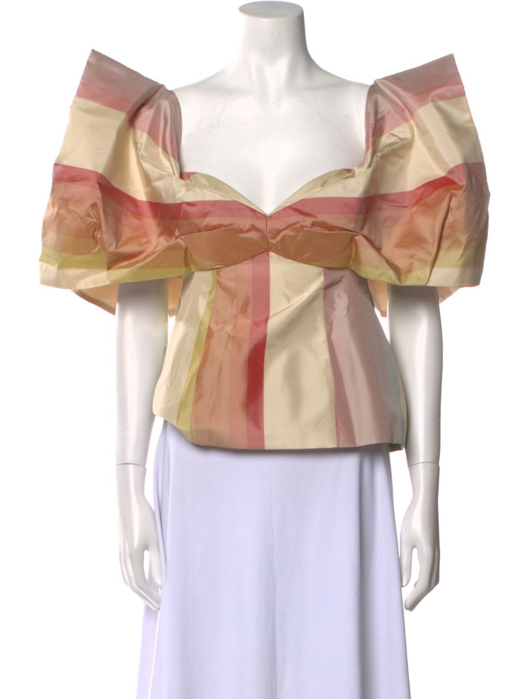 Rosie Assoulin Silk Printed Crop Top