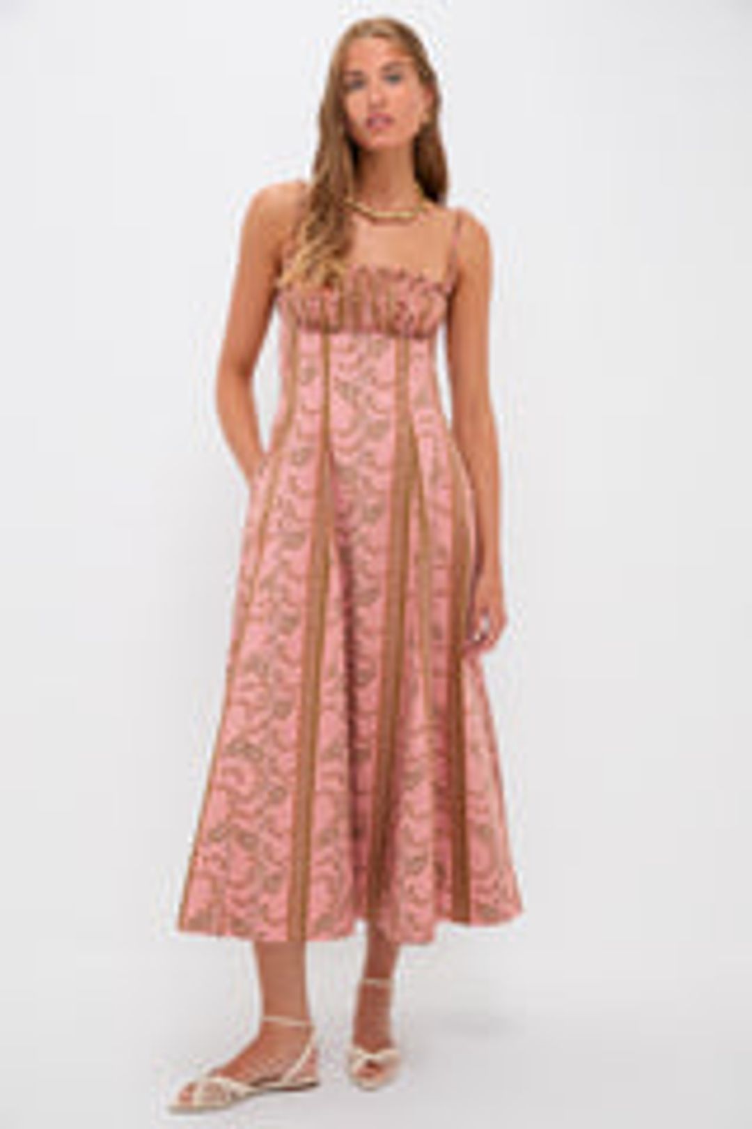 Dandelion Floral Stripe Maisie Dress
