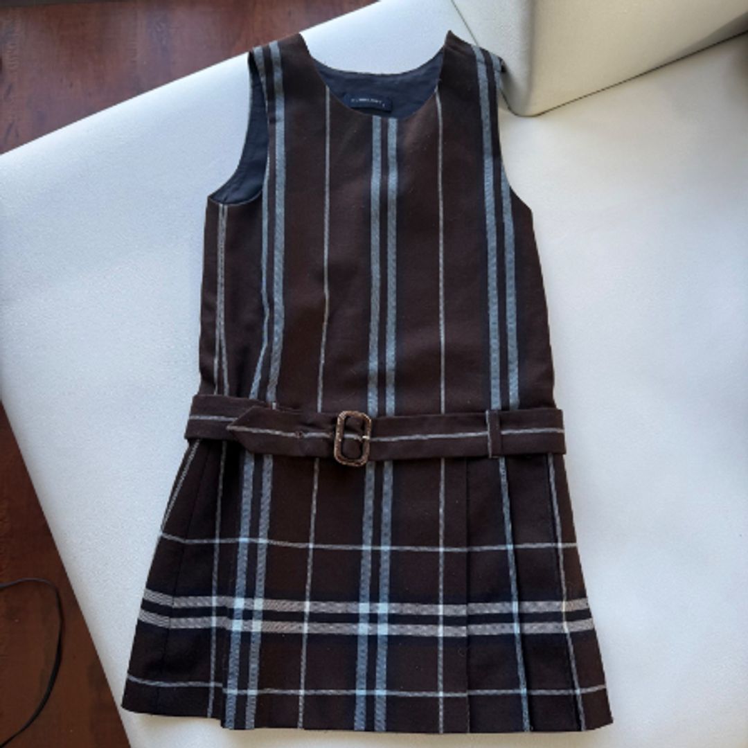 Kid dress sleeveless Burberry belt
