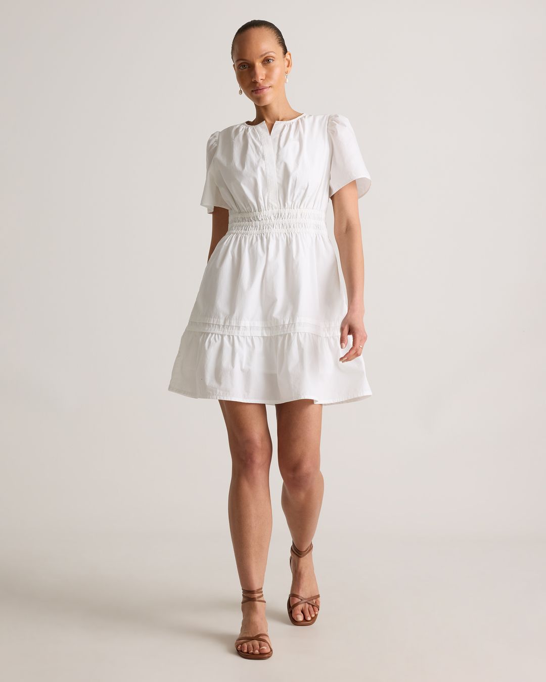 100% Organic Cotton Poplin Tiered Maxi Dress #4