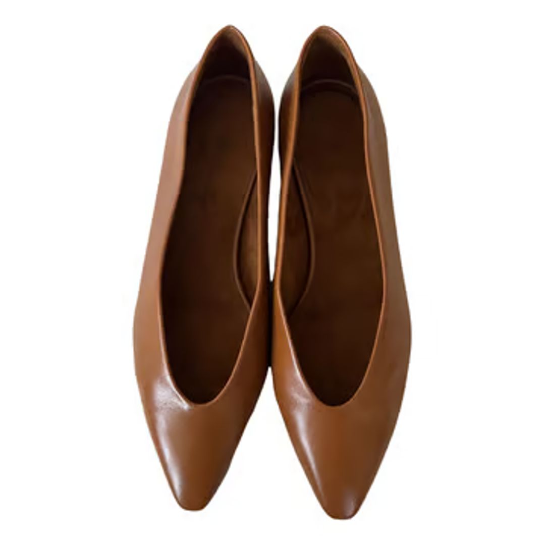 Leather ballet flats