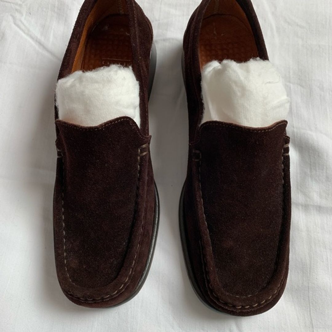 Coach, brown suede loafers