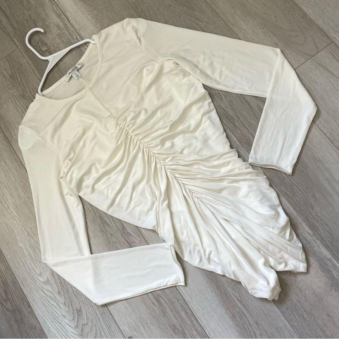 Max Mara Ruched Long Sleeve Top