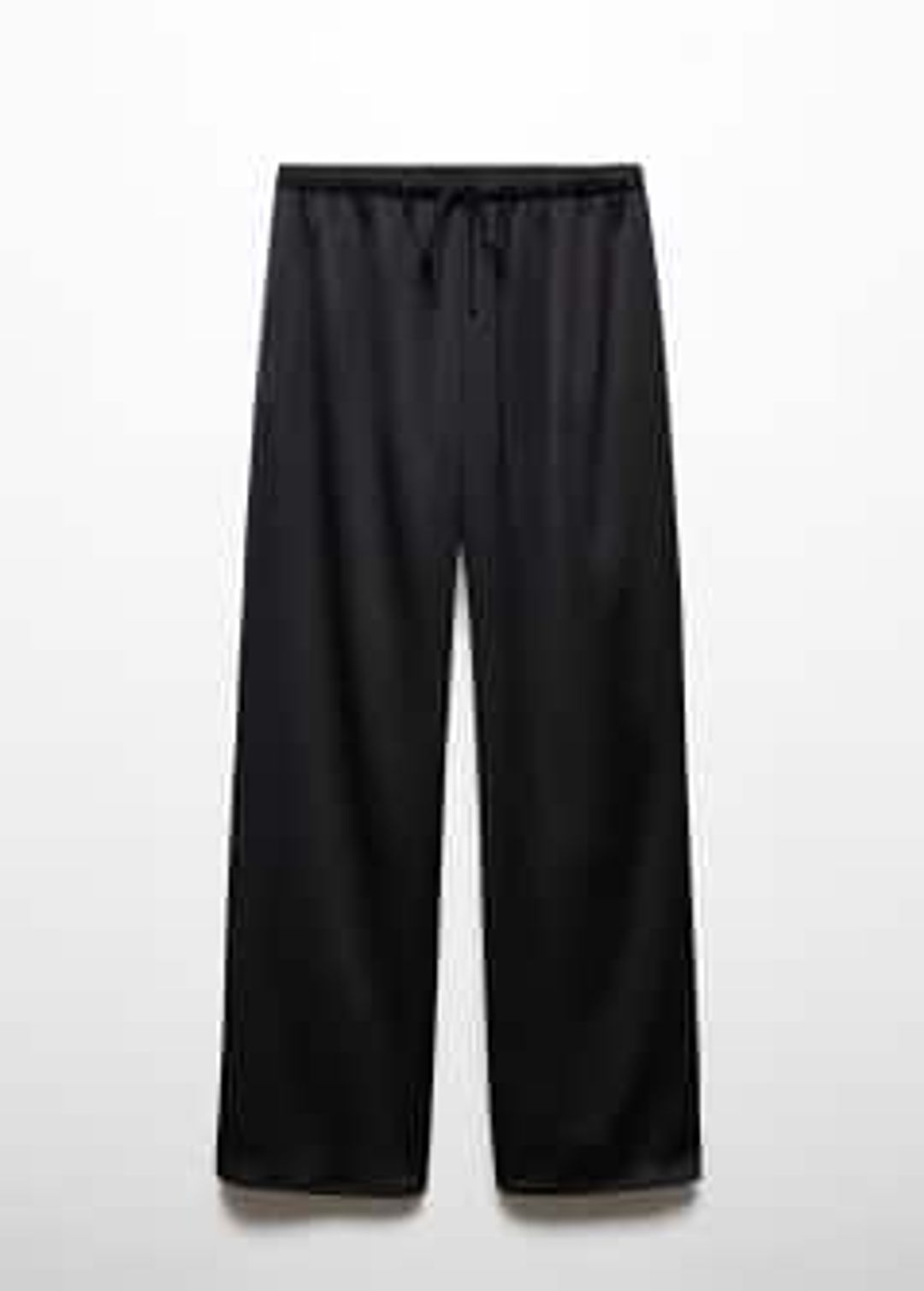 Satin pants with elastic waist