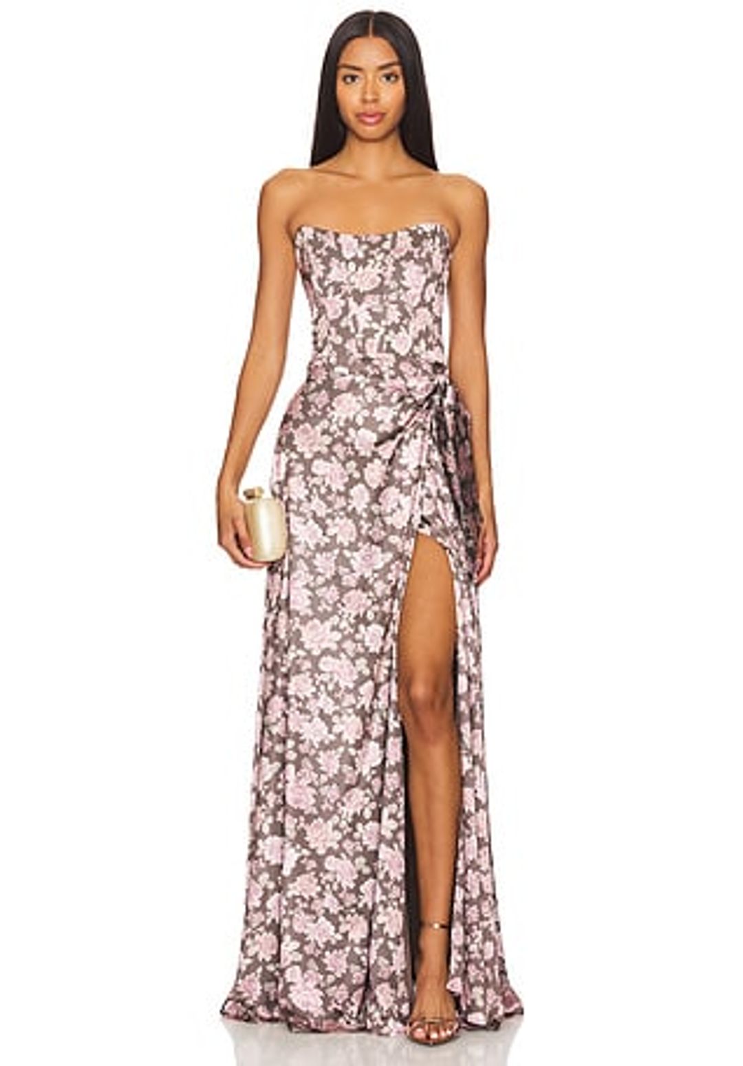 Cecilia Dress in Chocolate Peony Print #4