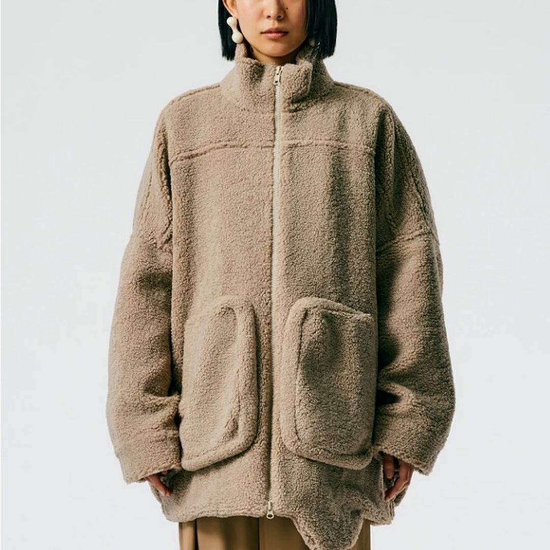 Tibi Taupe Teddy Jacket