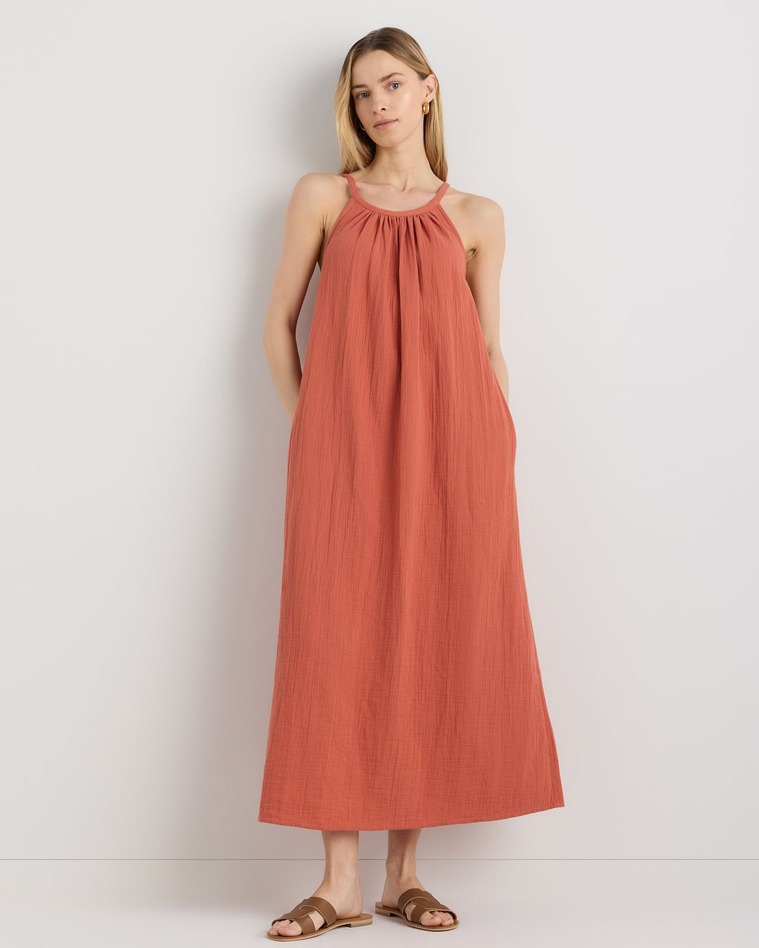 100% Organic Cotton Sleeveless Maxi Dress