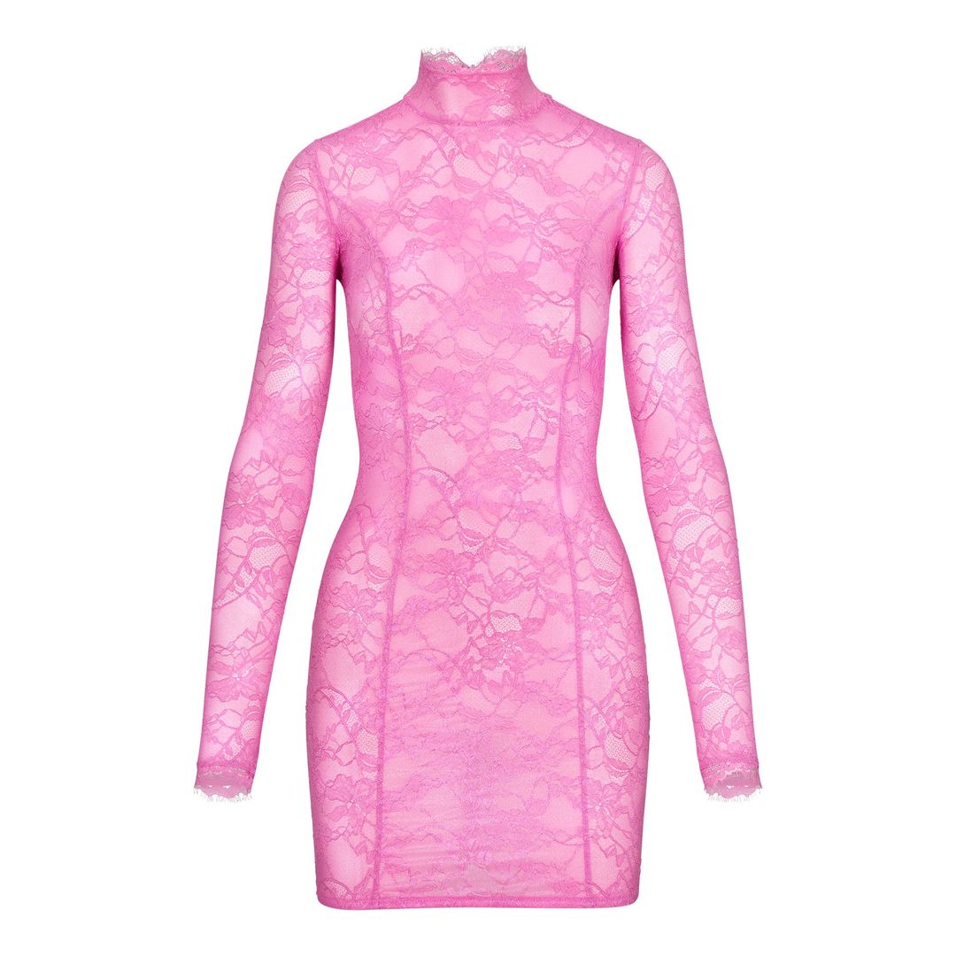 SKIMS LACE TURTLENECK DRESS