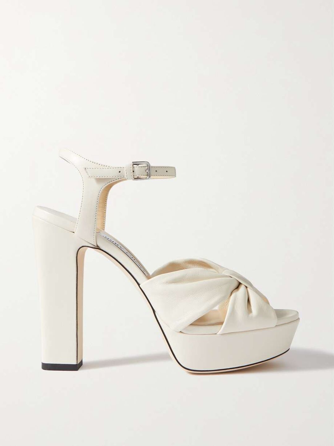 Heloise 120 bow-embellished leather platform sandals