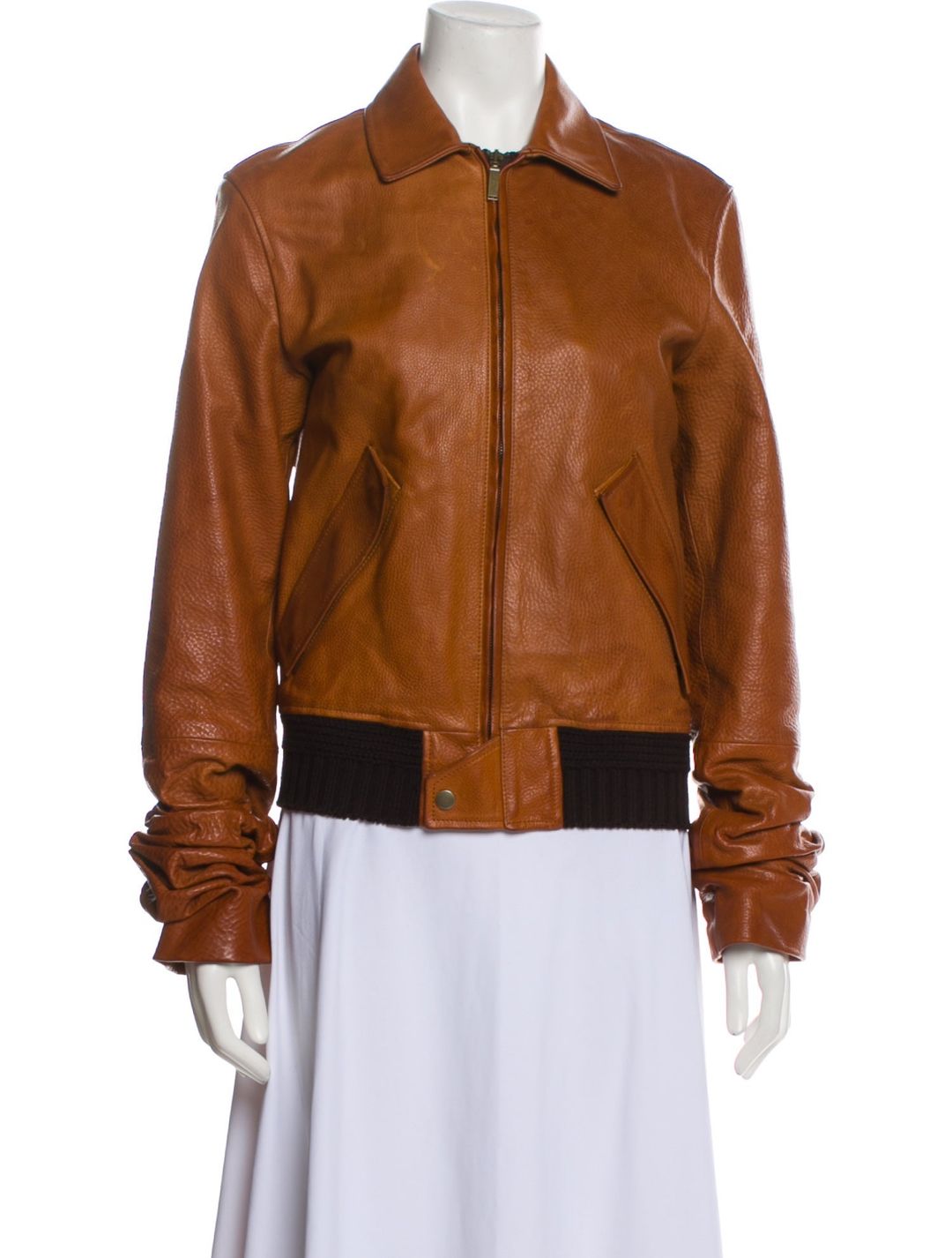 Calf Leather Bomber Jacket