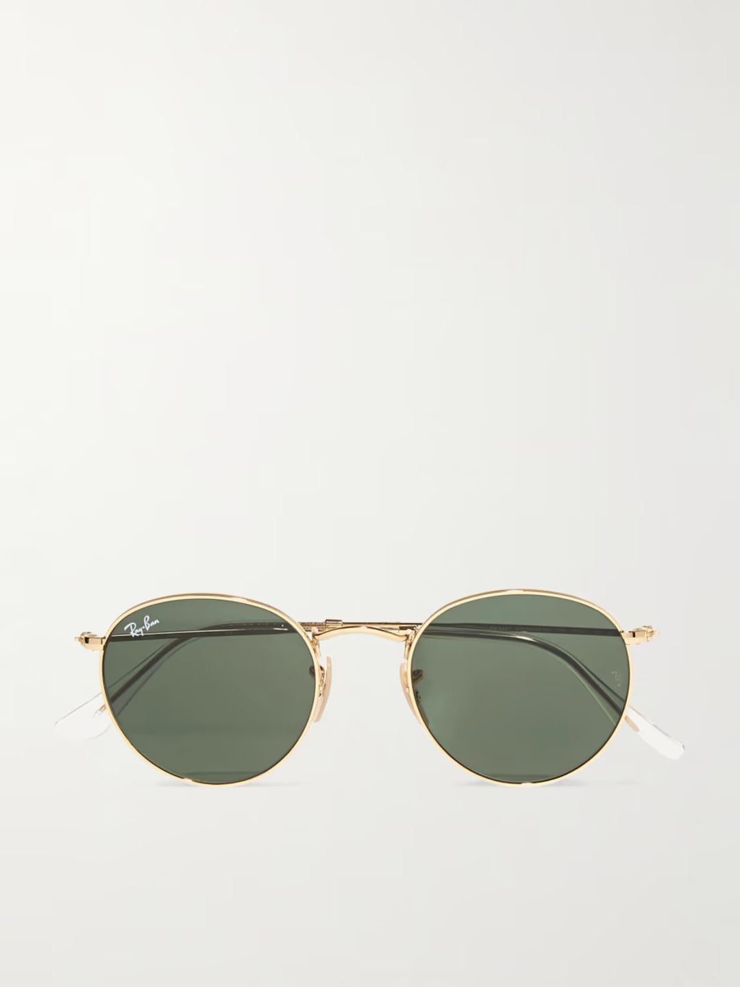Round-frame gold-tone sunglasses