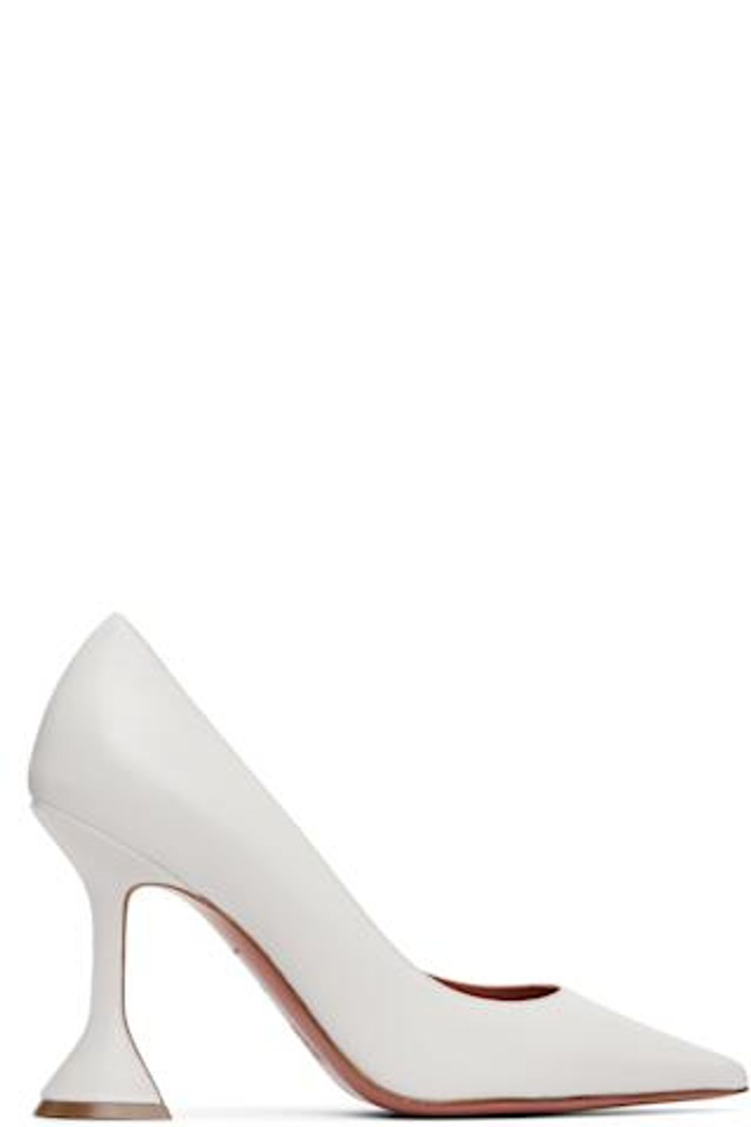 Amina Muaddi White Ami 95 Heels
