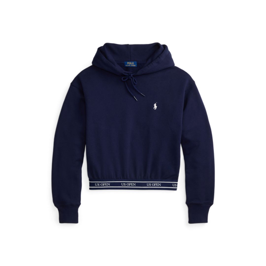 US Open Logo-Waistband Cropped Hoodie