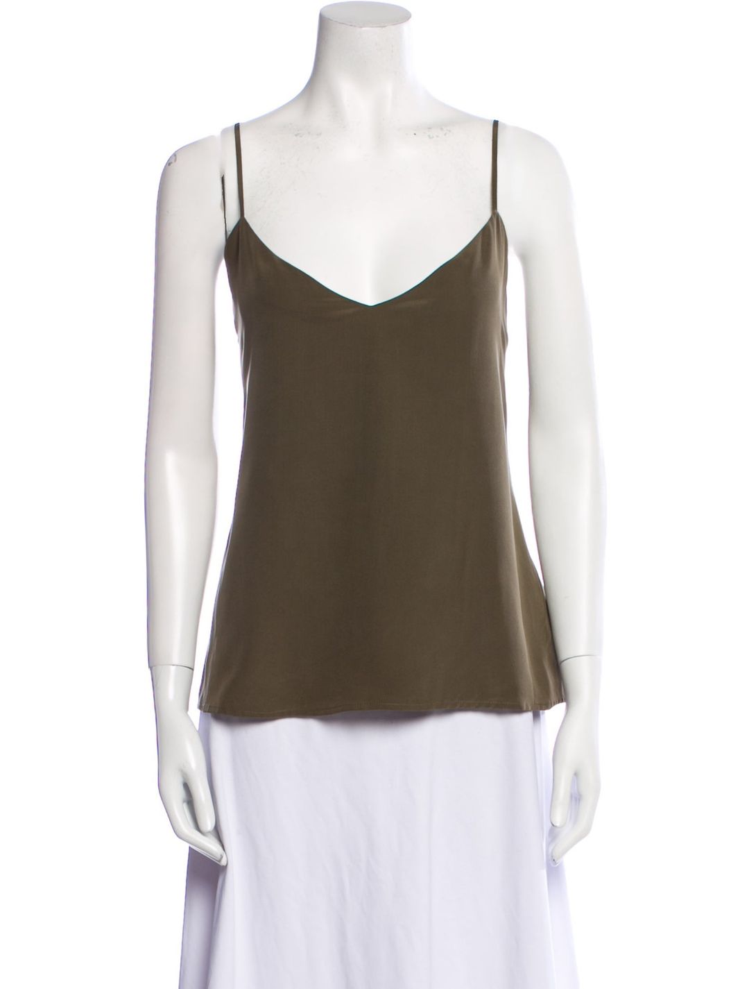 L'Agence Silk V-Neck Top