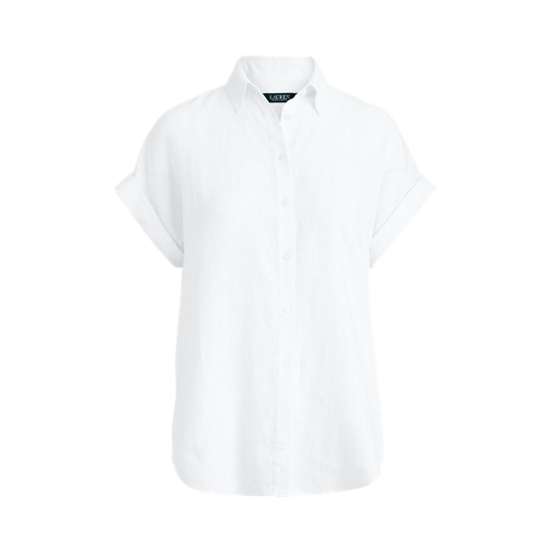 Linen Dolman-Sleeve Shirt