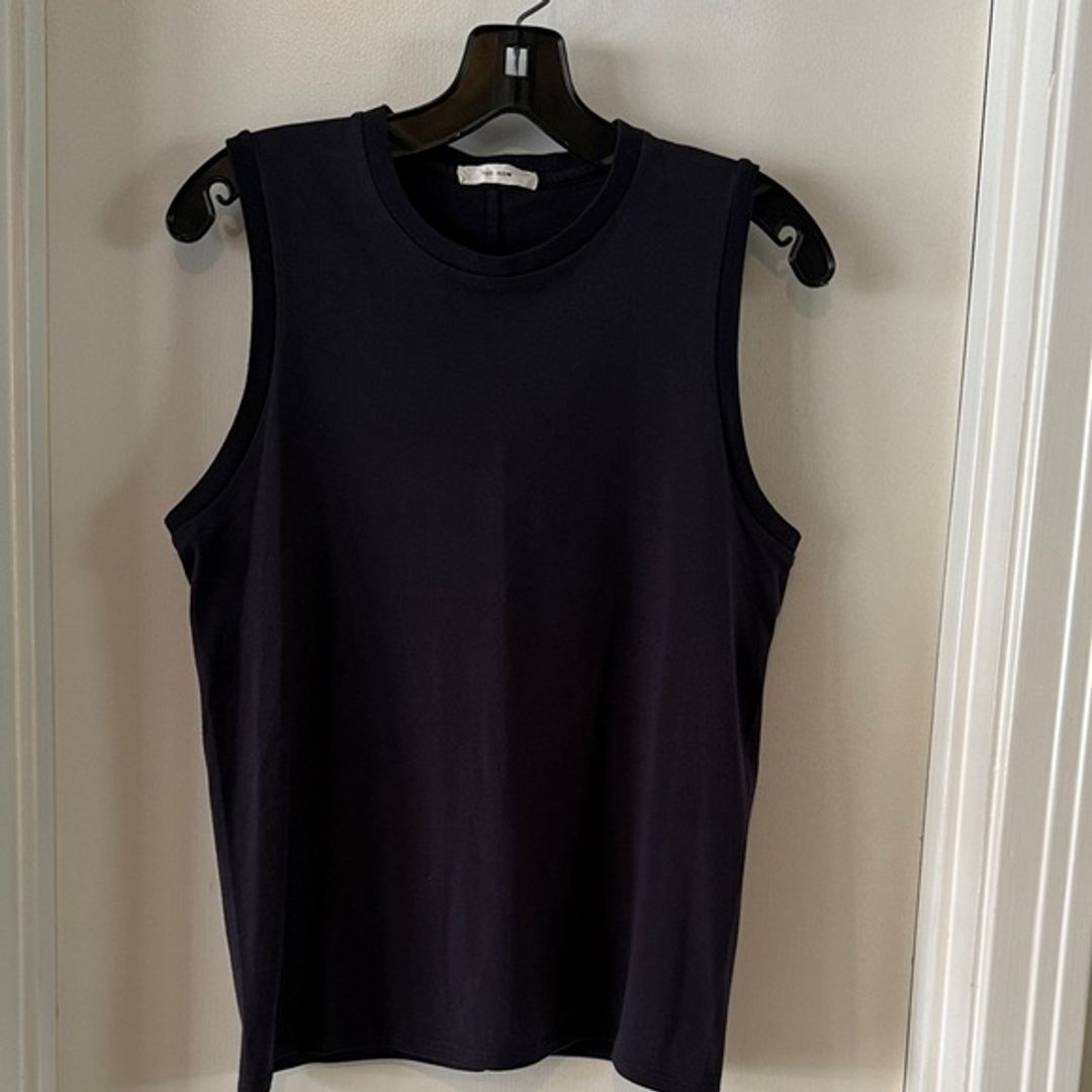 The Row Navy Sleeveless Tee