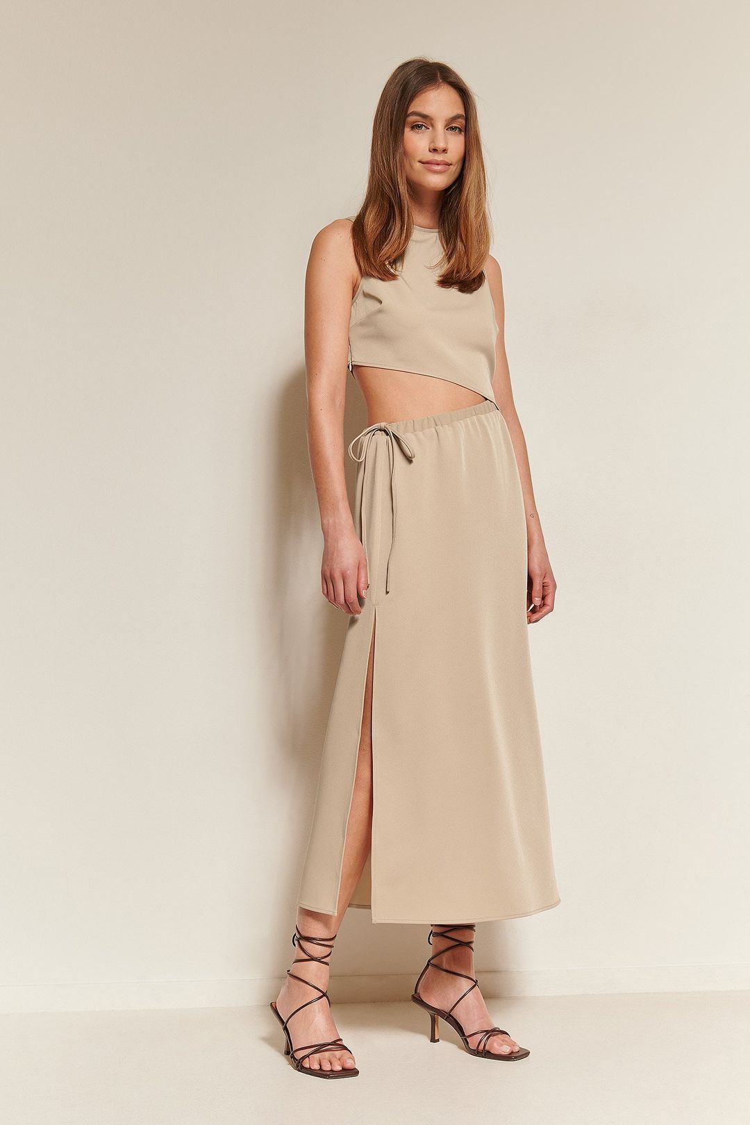 Drawstring Cut Out Dress