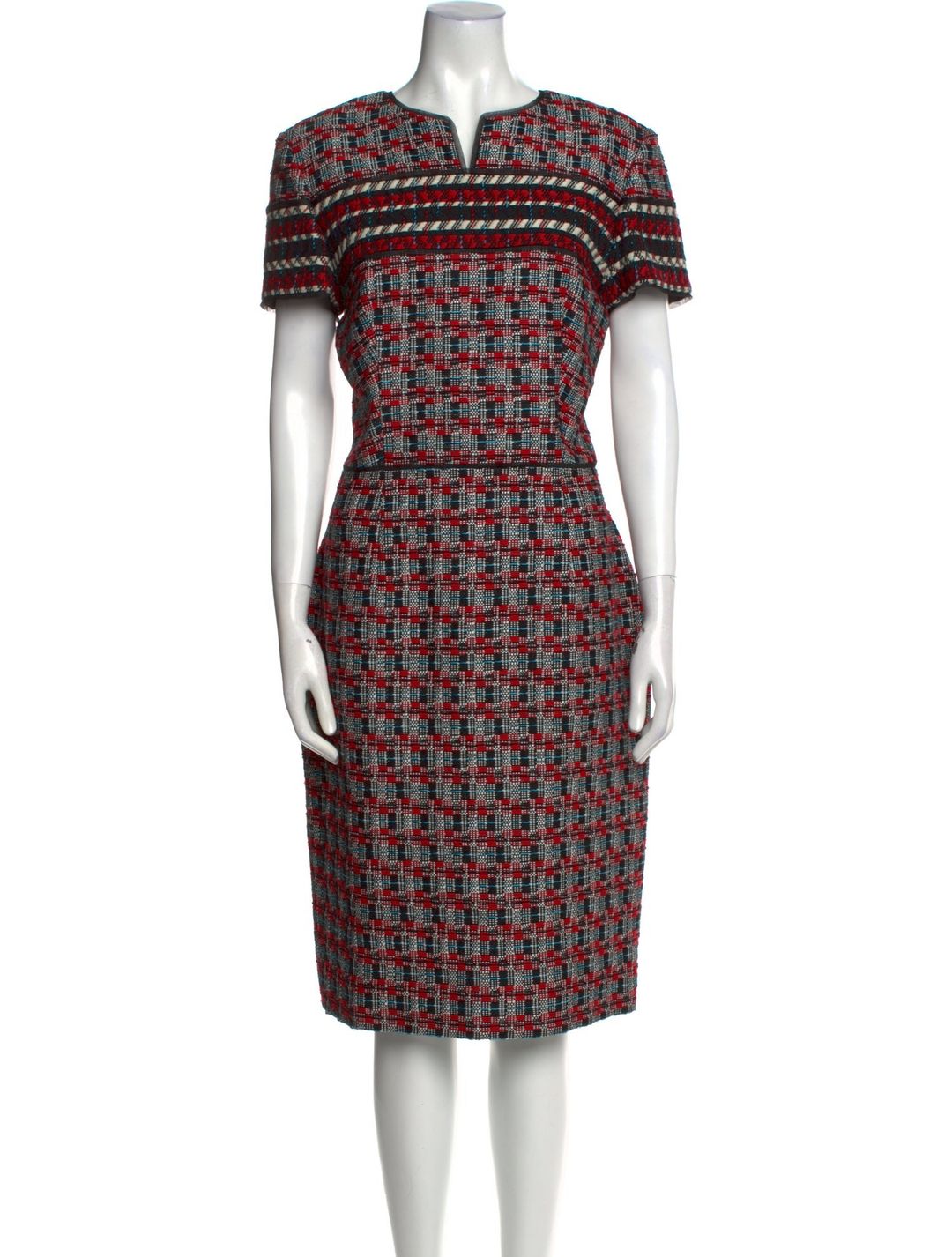 Oscar de la Renta Printed Midi Length Dress w/ Tags