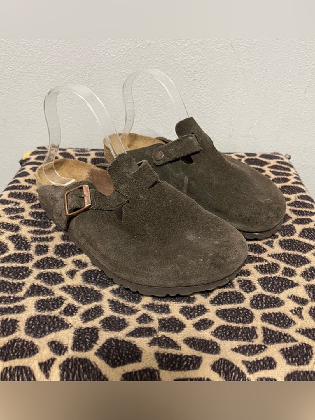 Birkenstock Soft Footbed Boston Suede Clogs Casual Womens