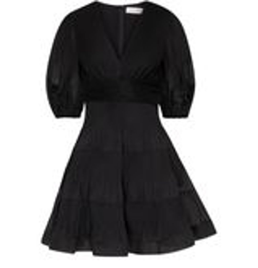 Polka-dot plissé-chiffon midi dress