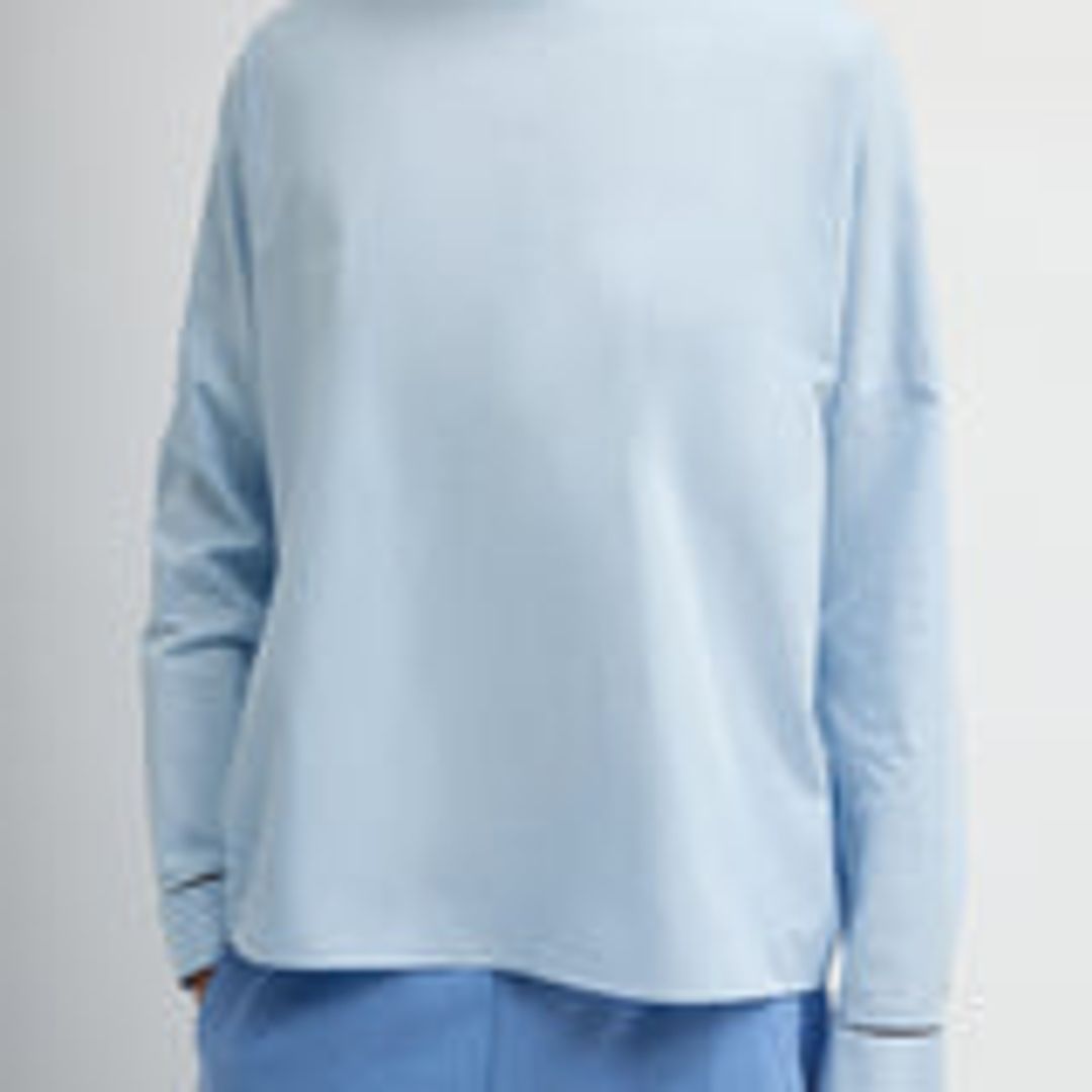 Eco Poplin Funnel Neck Dolman Top #6