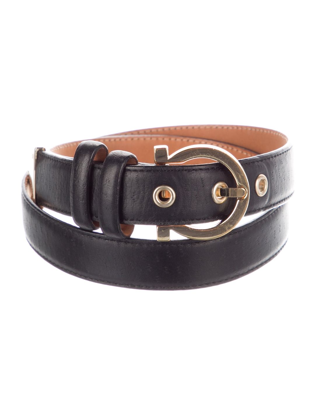 Salvatore Ferragamo Skinny Leather Belt