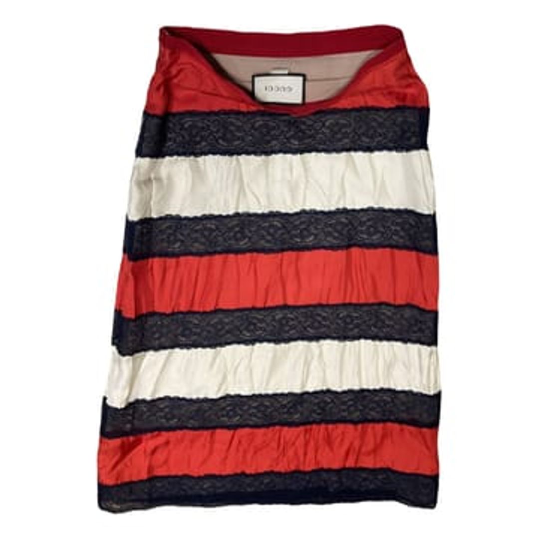 Silk mid-length skirt